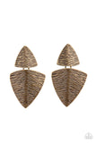 Paparazzi PRIMAL Factors - Brass Post Earrings