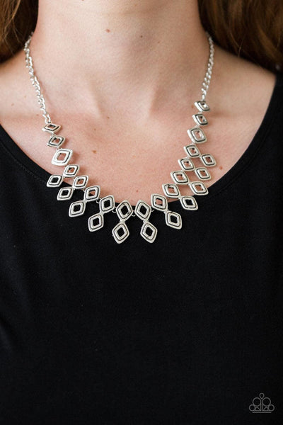 Paparazzi Geocentric - Silver Necklace