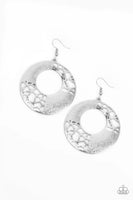 Paparazzi Shattered Shimmer - Silver Earrings