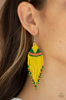 Paparazzi BEADazzle Me - Yellow Earrings