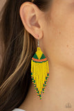 Paparazzi BEADazzle Me - Yellow Earrings