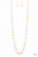 Paparazzi Prized Pearls - Gold Necklace
