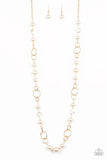 Paparazzi Prized Pearls - Gold Necklace