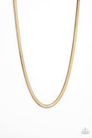 Paparazzi Kingpin - Gold Men's Necklace