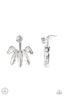 Paparazzi Stunningly Striking - White Post Earrings
