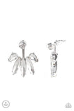 Paparazzi Stunningly Striking - White Post Earrings
