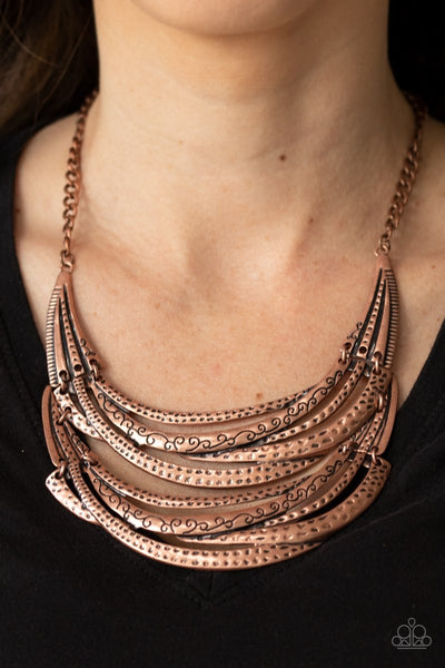 Paparazzi Read Between The VINES - Copper Necklace
