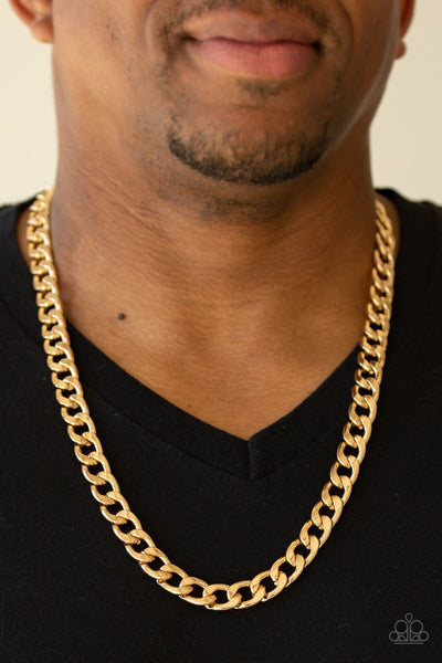 Paparazzi The Underdog - Gold Men's Necklace