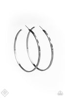 Paparazzi Full On Radical - Black Hoop Earrings