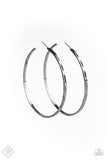 Paparazzi Full On Radical - Black Hoop Earrings