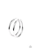 Paparazzi Curve Ball - Silver Hoop Earrings