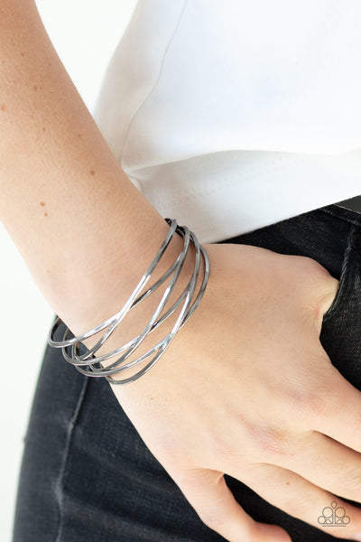 Paparazzi Down To The Wire - Black Bracelet