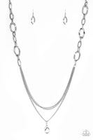 Paparazzi Street Beat - Silver Lanyard Necklace