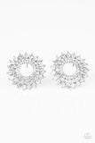 Paparazzi Buckingham Beauty - White Post Earrings