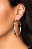 Paparazzi TREAD All About It - Gold Earrings