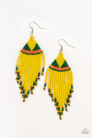 Paparazzi BEADazzle Me - Yellow Earrings