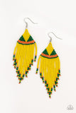 Paparazzi BEADazzle Me - Yellow Earrings