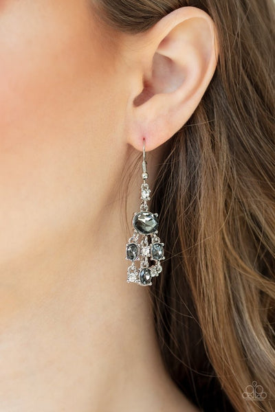 Paparazzi Demurely Divine - Silver Earrings