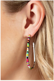 Paparazzi Beaded Bauble - Multi Hoop Earrings